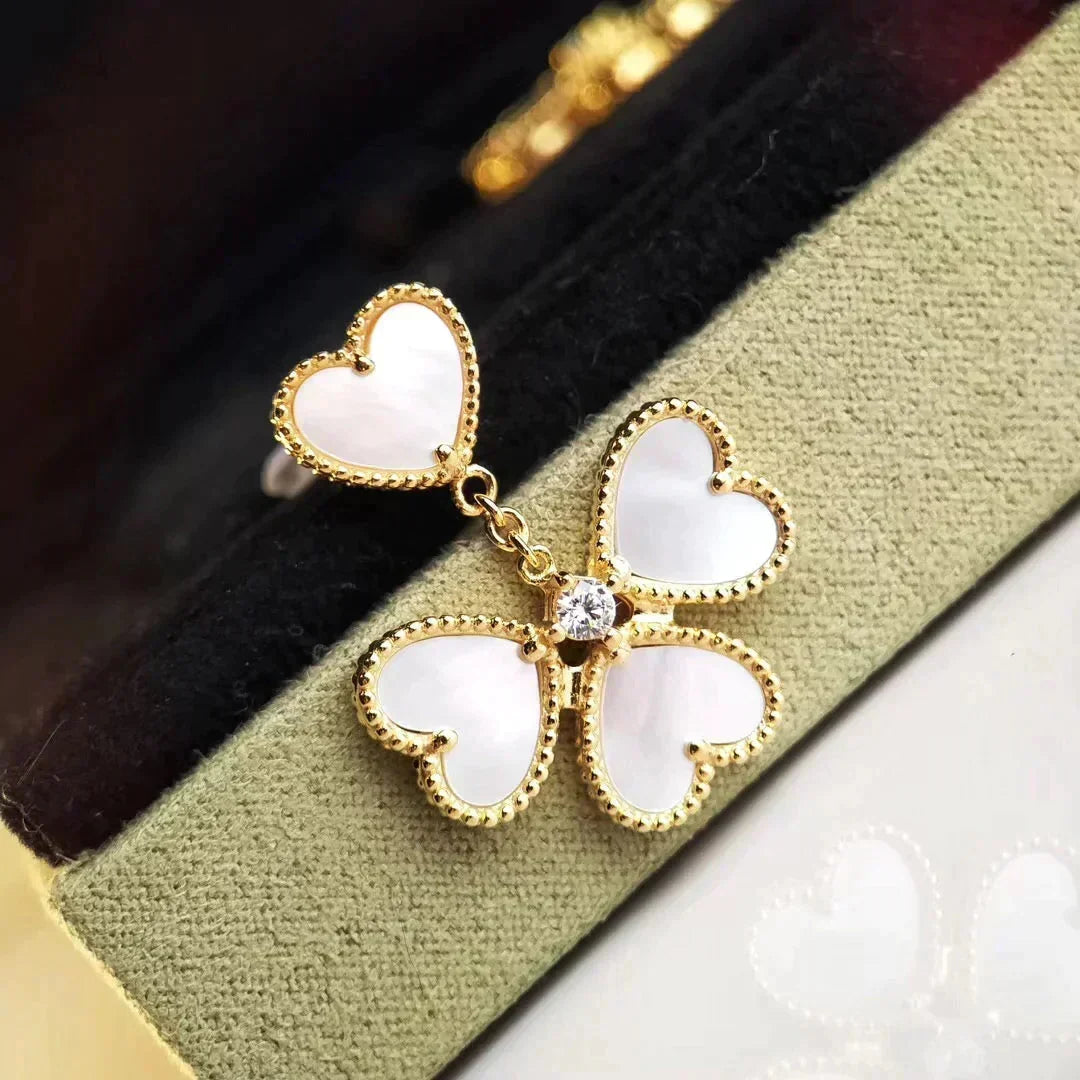Mystic CLOVER SWEET WHITE MOP EARRINGS