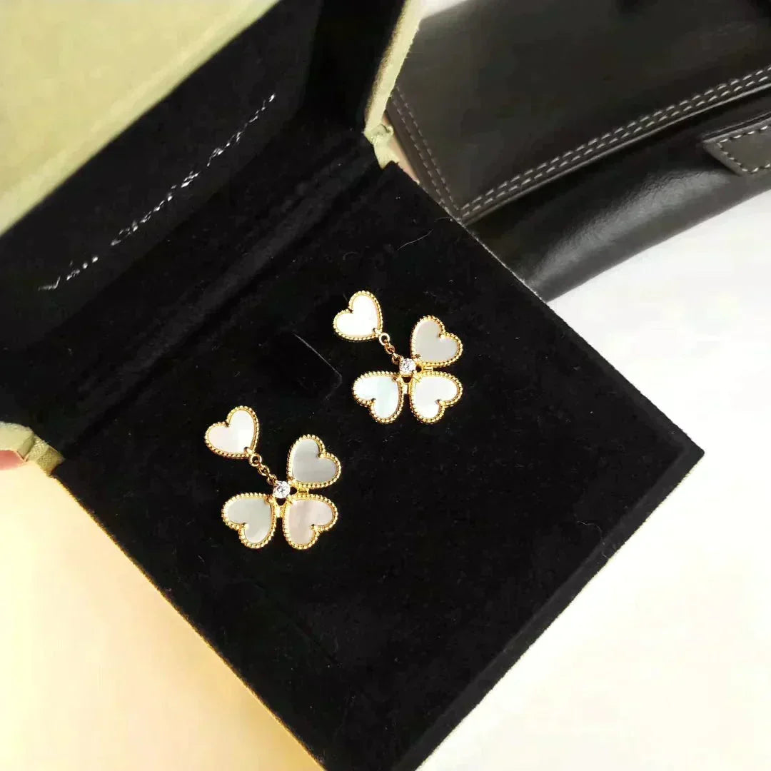 Mystic CLOVER SWEET WHITE MOP EARRINGS