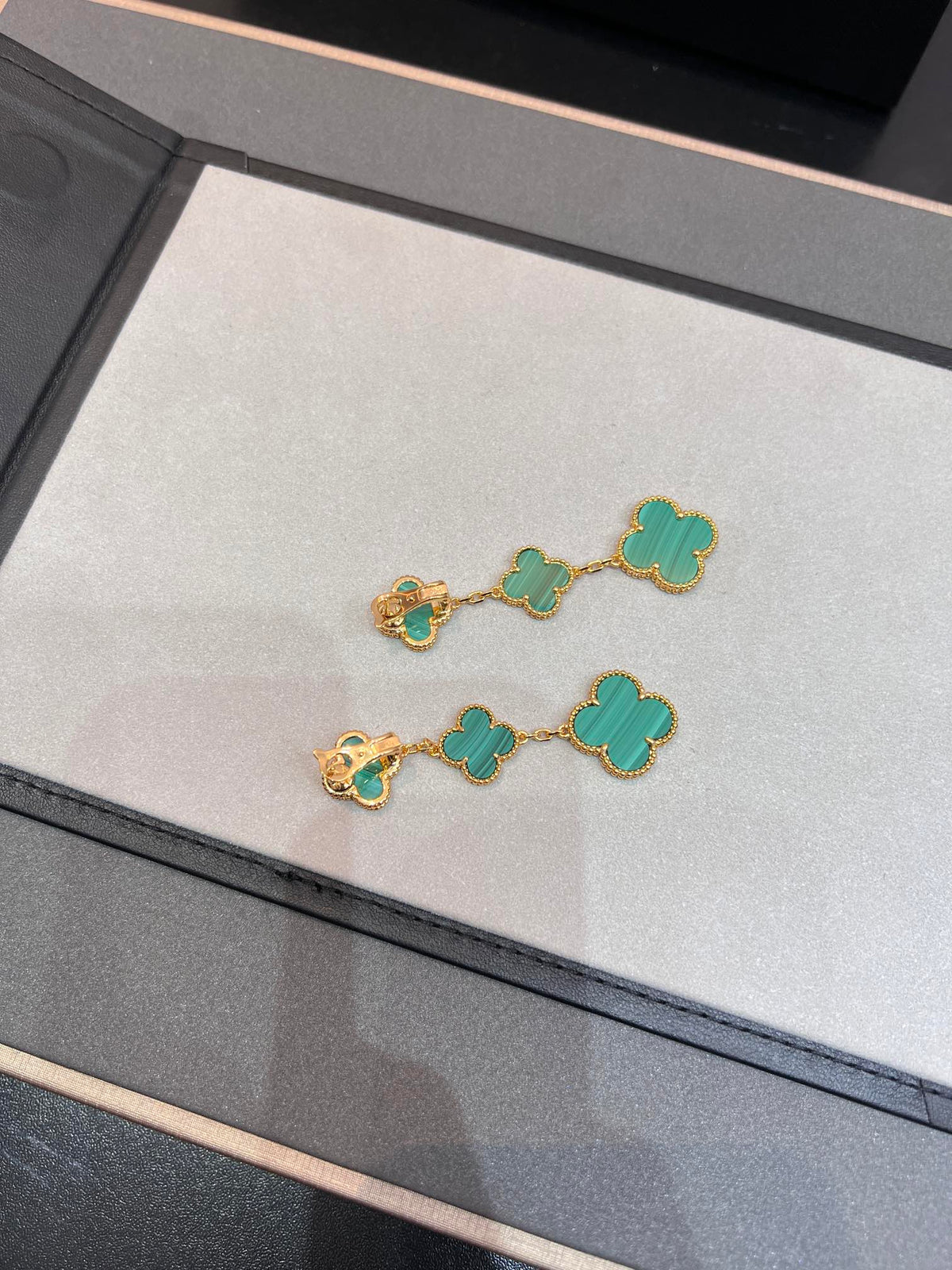 Mystic CLOVER MALACHITE 3 MOTIFS GOLD