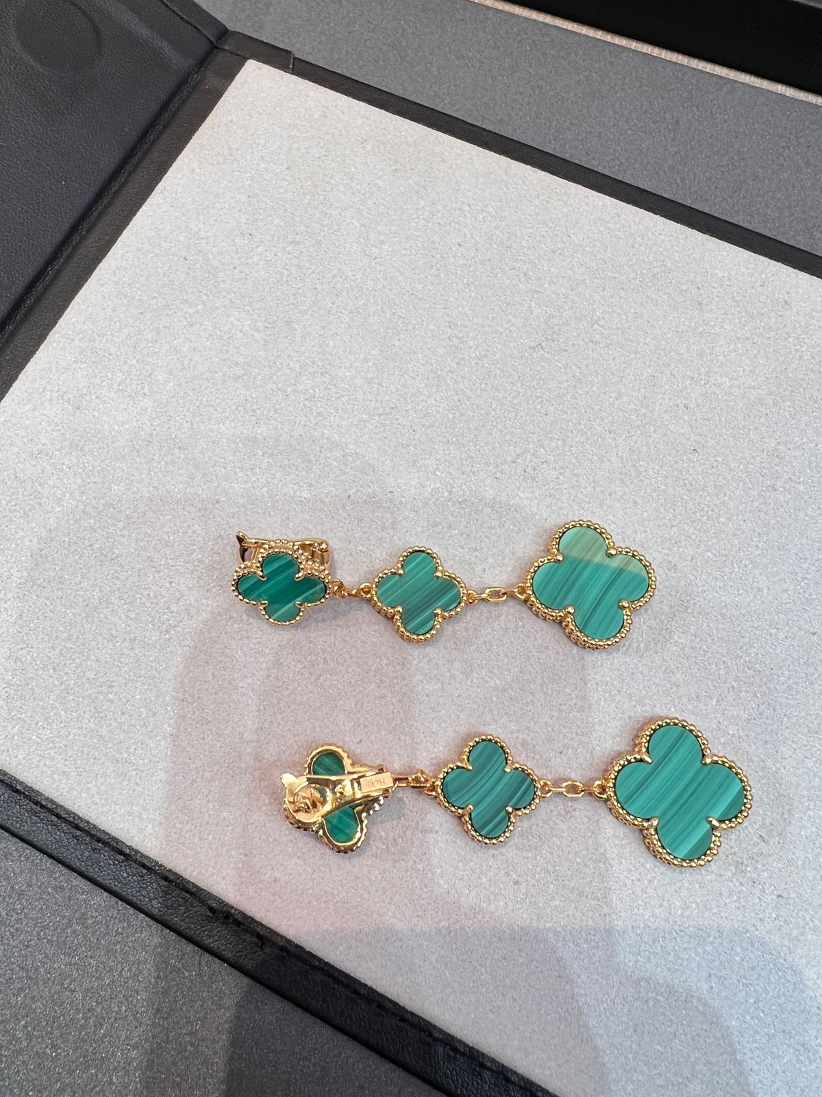 Mystic CLOVER MALACHITE 3 MOTIFS GOLD