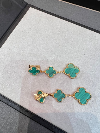 Mystic CLOVER MALACHITE 3 MOTIFS GOLD