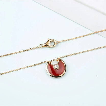 Mystic AMULETTE GOLD CARNELIAN ONYX NECKLACE