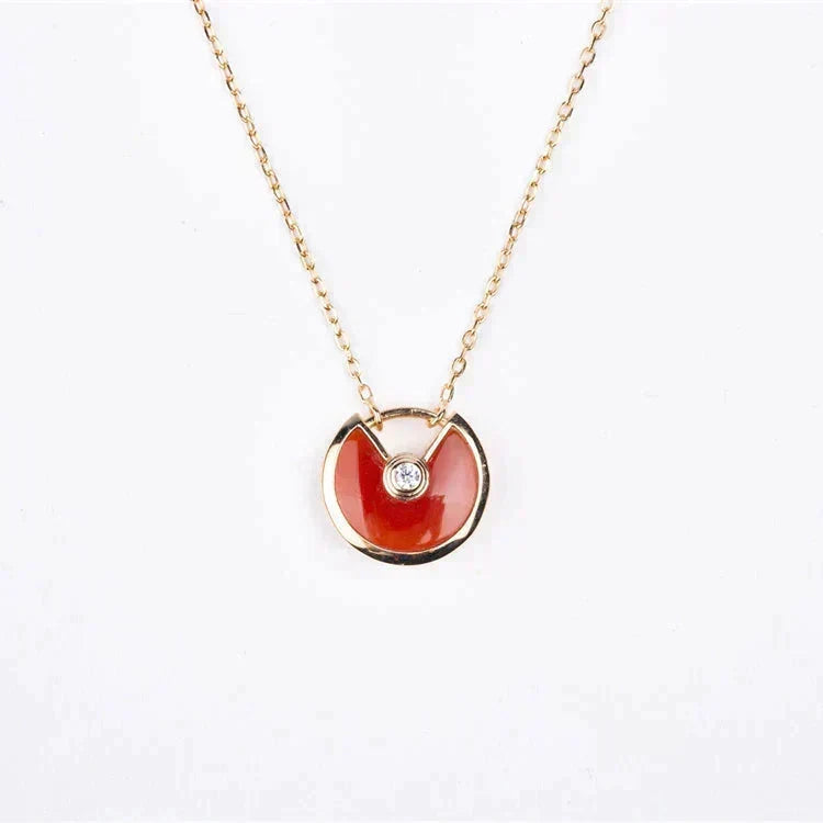 Mystic AMULETTE GOLD CARNELIAN ONYX NECKLACE