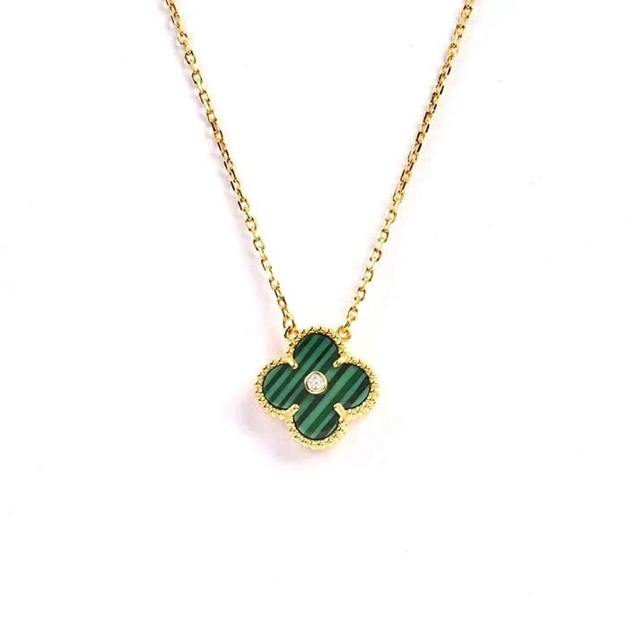 Mystic CLOVER 15MM DIAMOND TURQUOISE NECKLACE