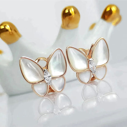 Mystic BUTTERFLY MOP DIAMOND EARRINGS