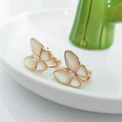 Mystic BUTTERFLY MOP DIAMOND EARRINGS