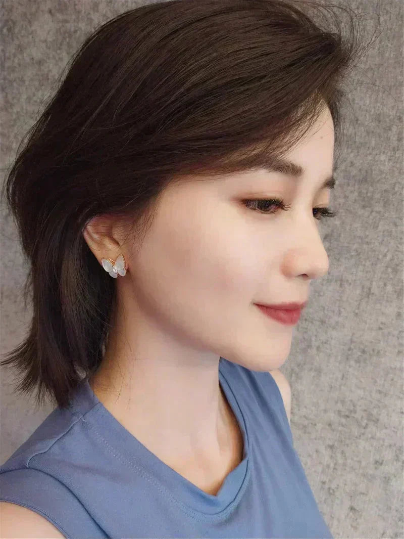 Mystic BUTTERFLY MOP DIAMOND EARRINGS