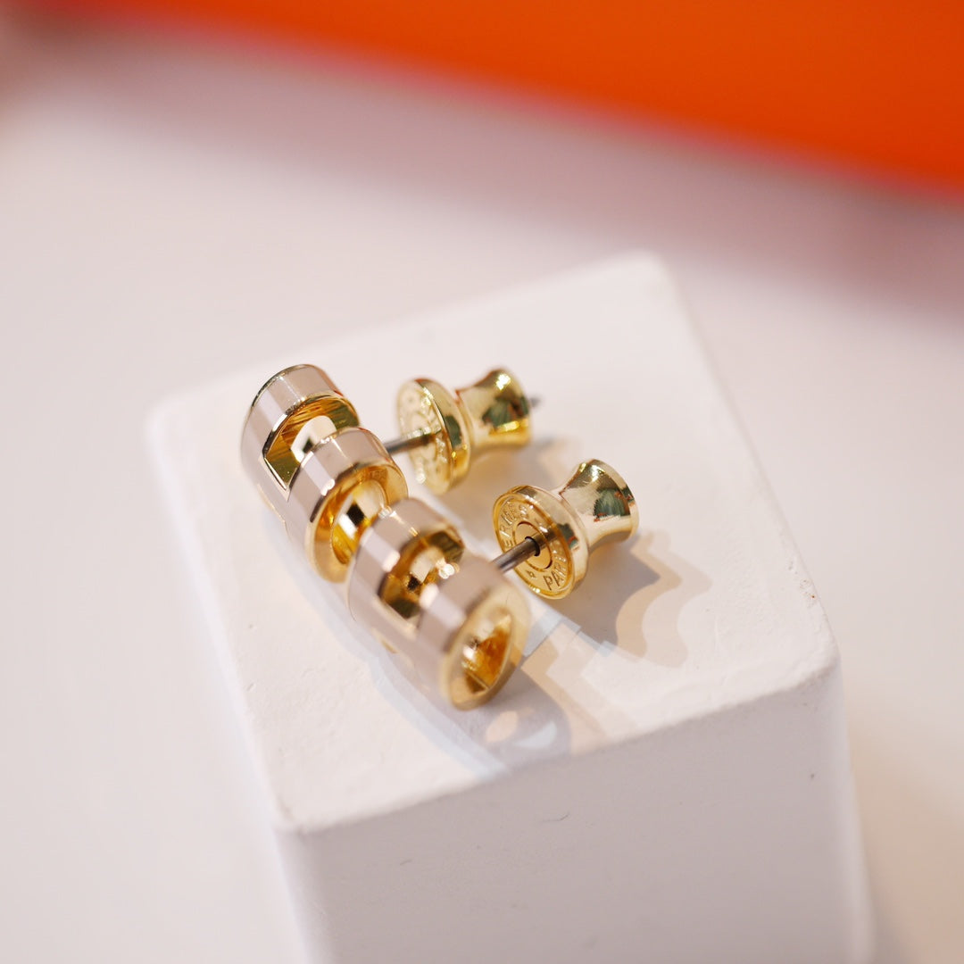 Mystic MINI POP H GOLD EARRINGS GREY