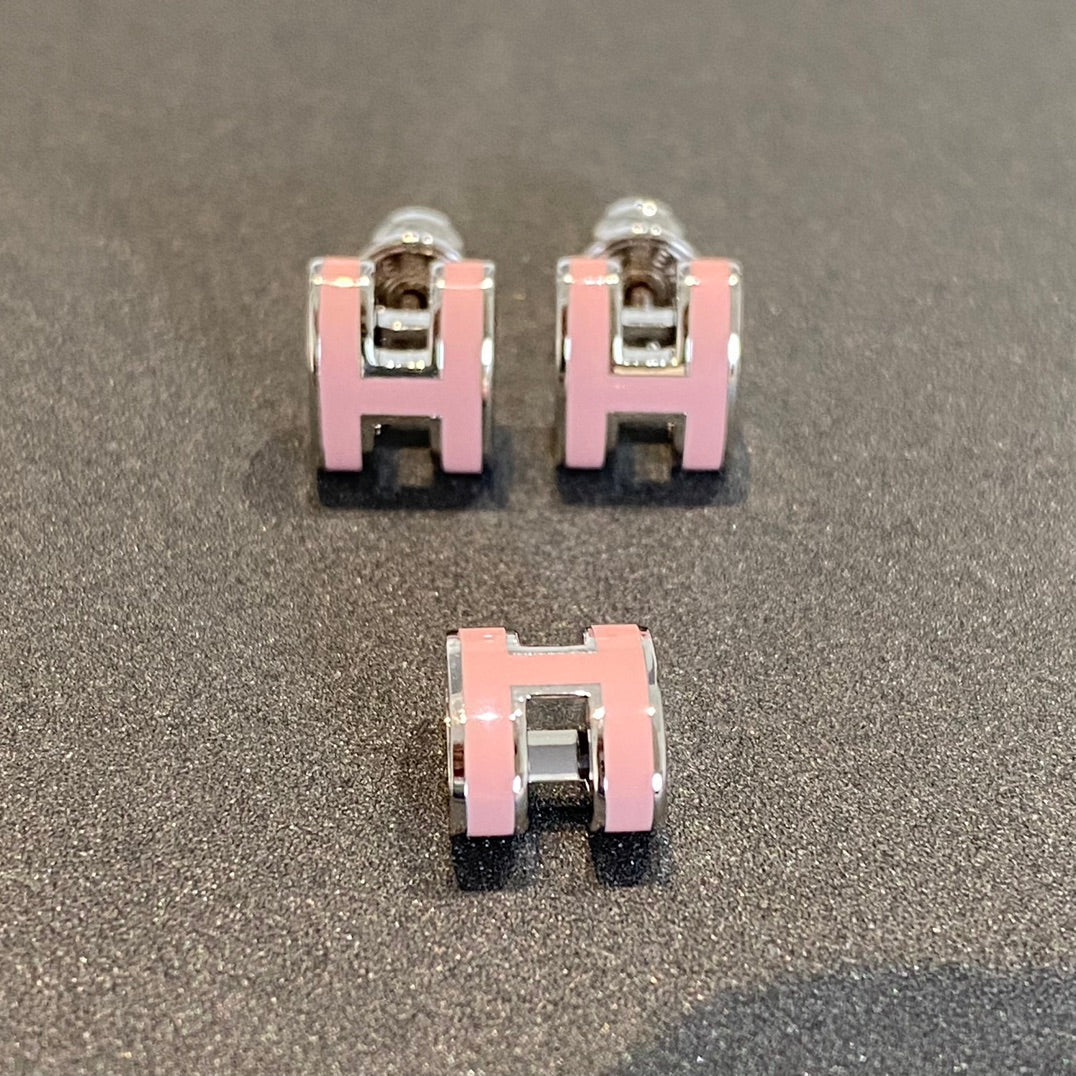 Mystic MINI POP H SILVER EARRINGS PINK