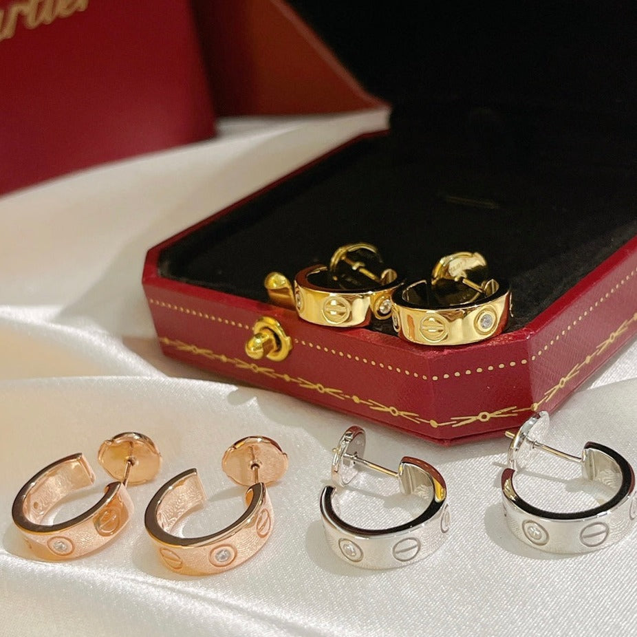 Mystic LOVE EARRINGS 5.7MM 2 DIAMONDS