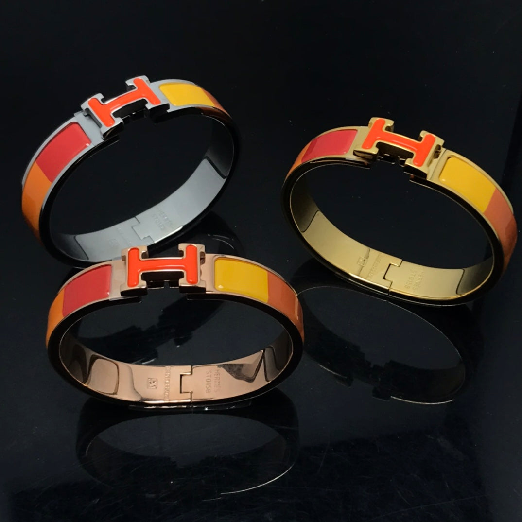 Mystic H BRACELET ORANGE RAINBOW CERAMIC