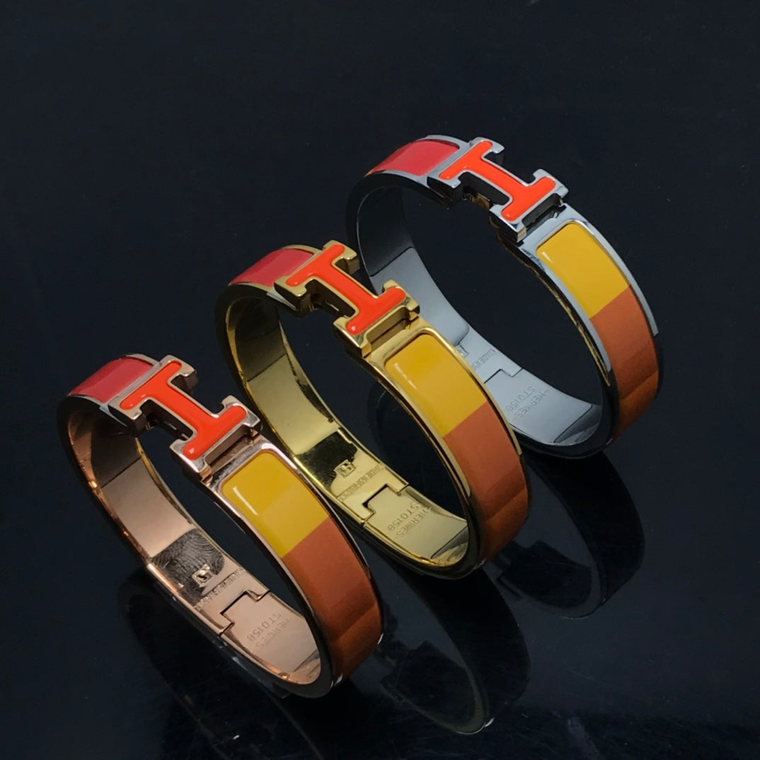 Mystic H BRACELET ORANGE RAINBOW CERAMIC