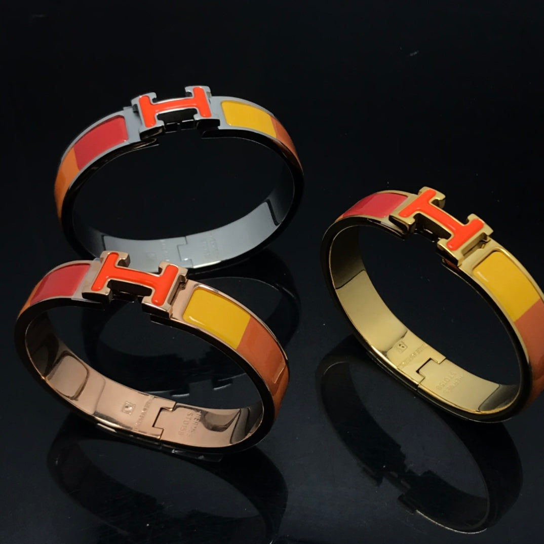 Mystic H BRACELET ORANGE RAINBOW CERAMIC
