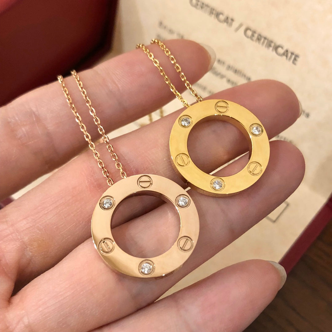Mystic LOVE NECKLACE 16MM 3 DIAMONDS