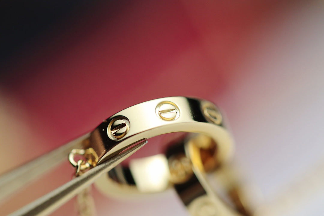 Mystic LOVE NECKLACE DOUBLE RING GOLD