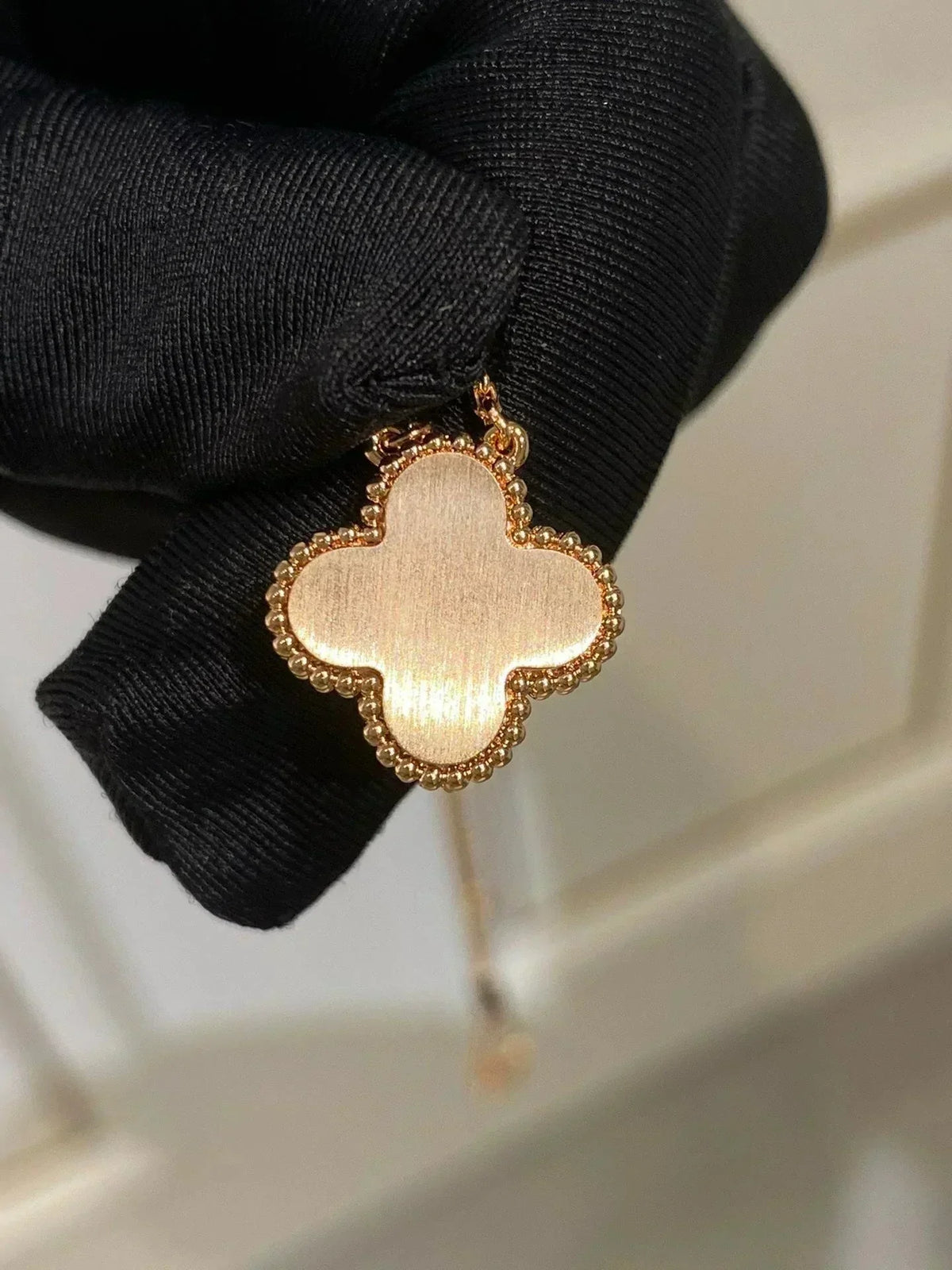 Mystic CLOVER 15MM DIAMOND RHODONITE NECKLACE