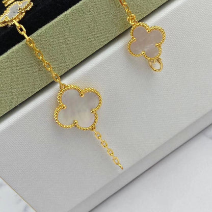 Mystic MAGIC CLOVER MOP GOLD BRACELET 5 MOTIFS