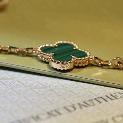 [Mystic ]New  CLOVER 5 MOTIF MALACHITE BRACELET COLLECTION