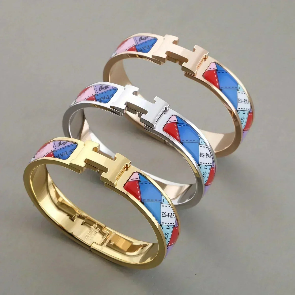 Mystic H BRACELET DOTTED BORDER 12MM