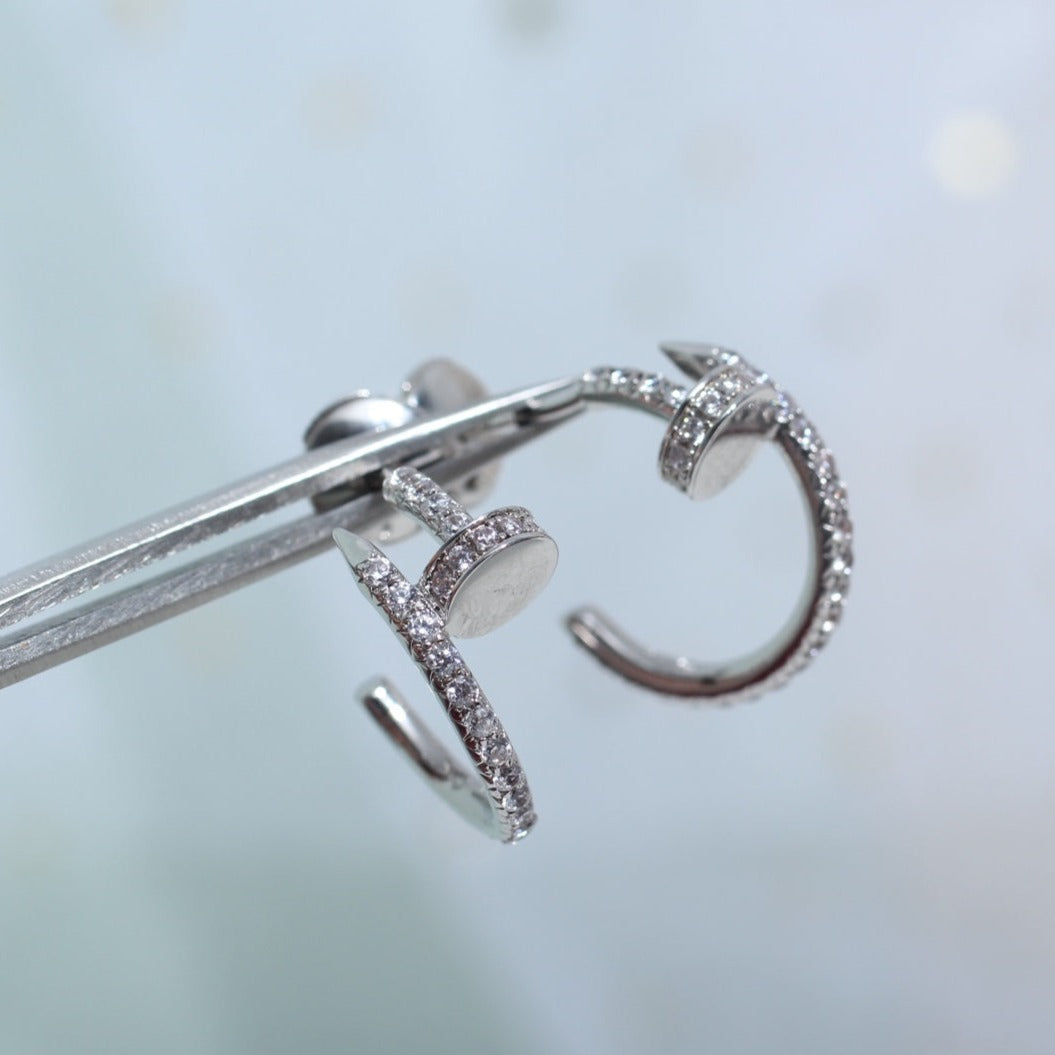 Mystic JUSTE EARRINGS 12.75MM SILVER DIAMOND