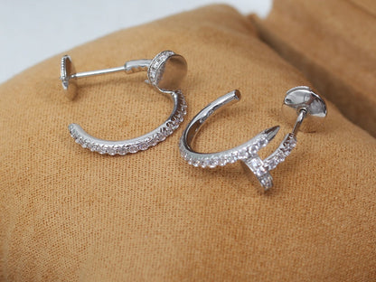 Mystic JUSTE EARRINGS 12.75MM SILVER DIAMOND