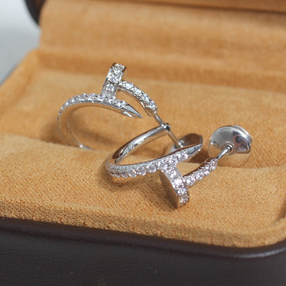 Mystic JUSTE EARRINGS 12.75MM SILVER DIAMOND