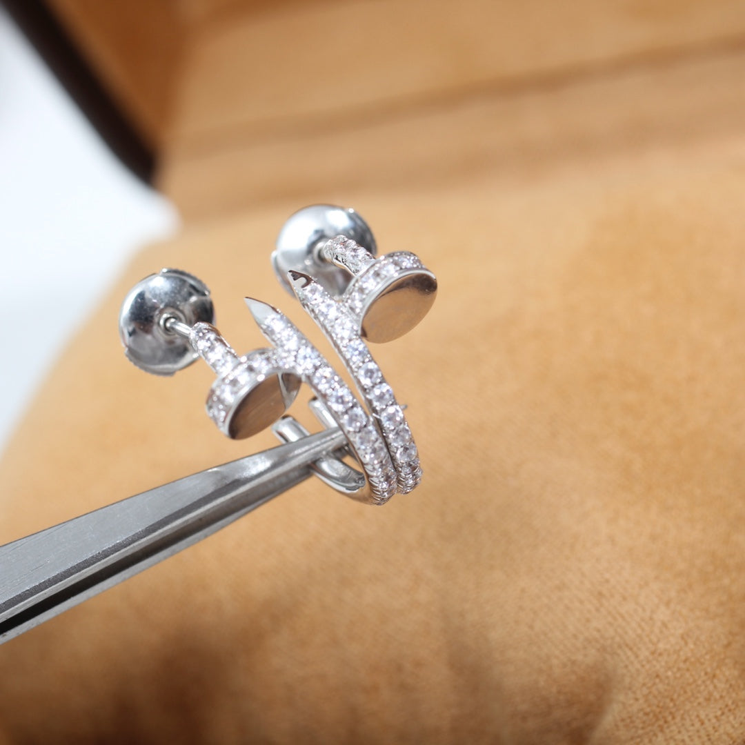 Mystic JUSTE EARRINGS 12.75MM SILVER DIAMOND