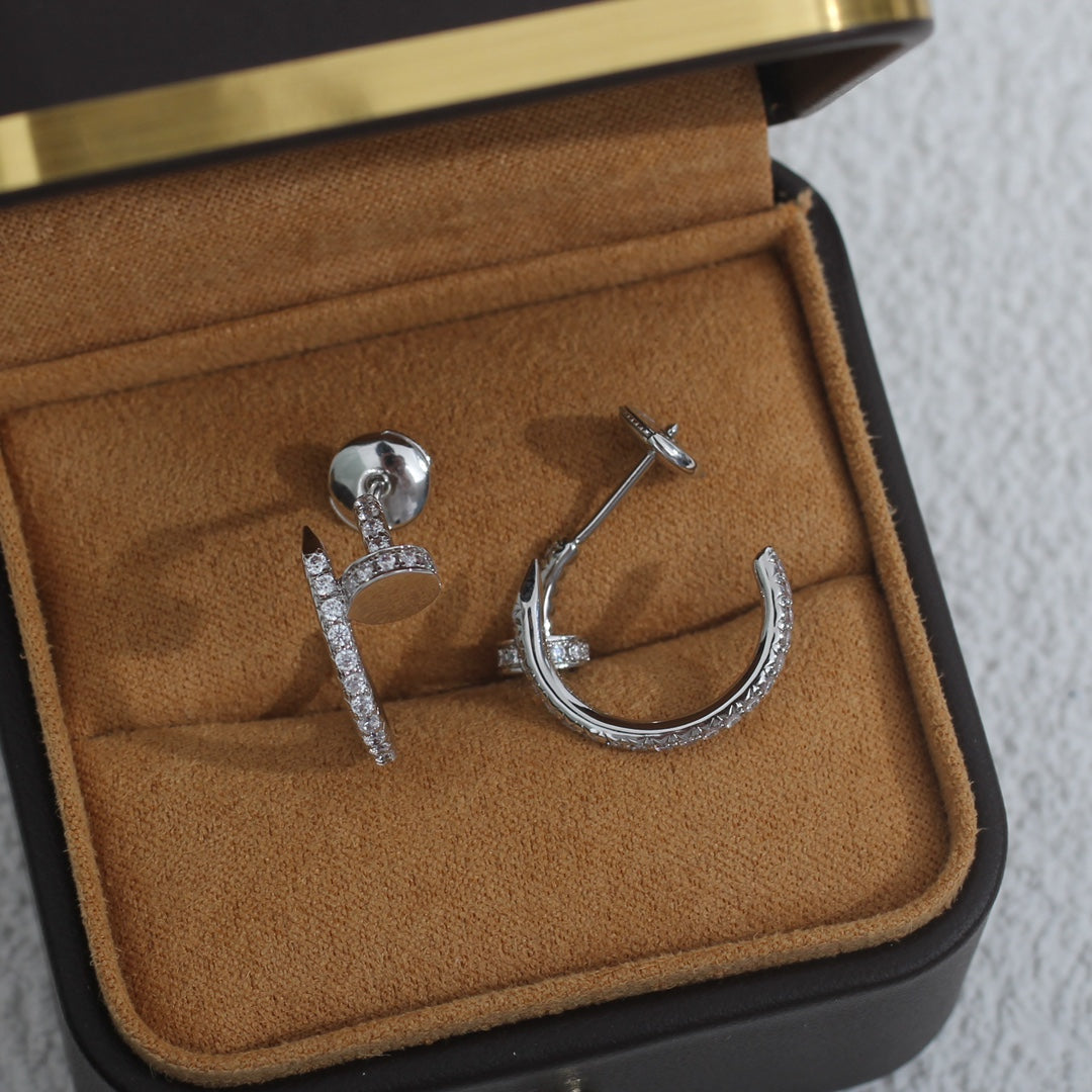 Mystic JUSTE EARRINGS 12.75MM SILVER DIAMOND