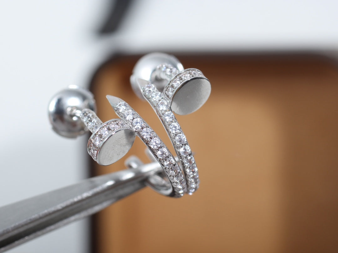 Mystic JUSTE EARRINGS 12.75MM SILVER DIAMOND