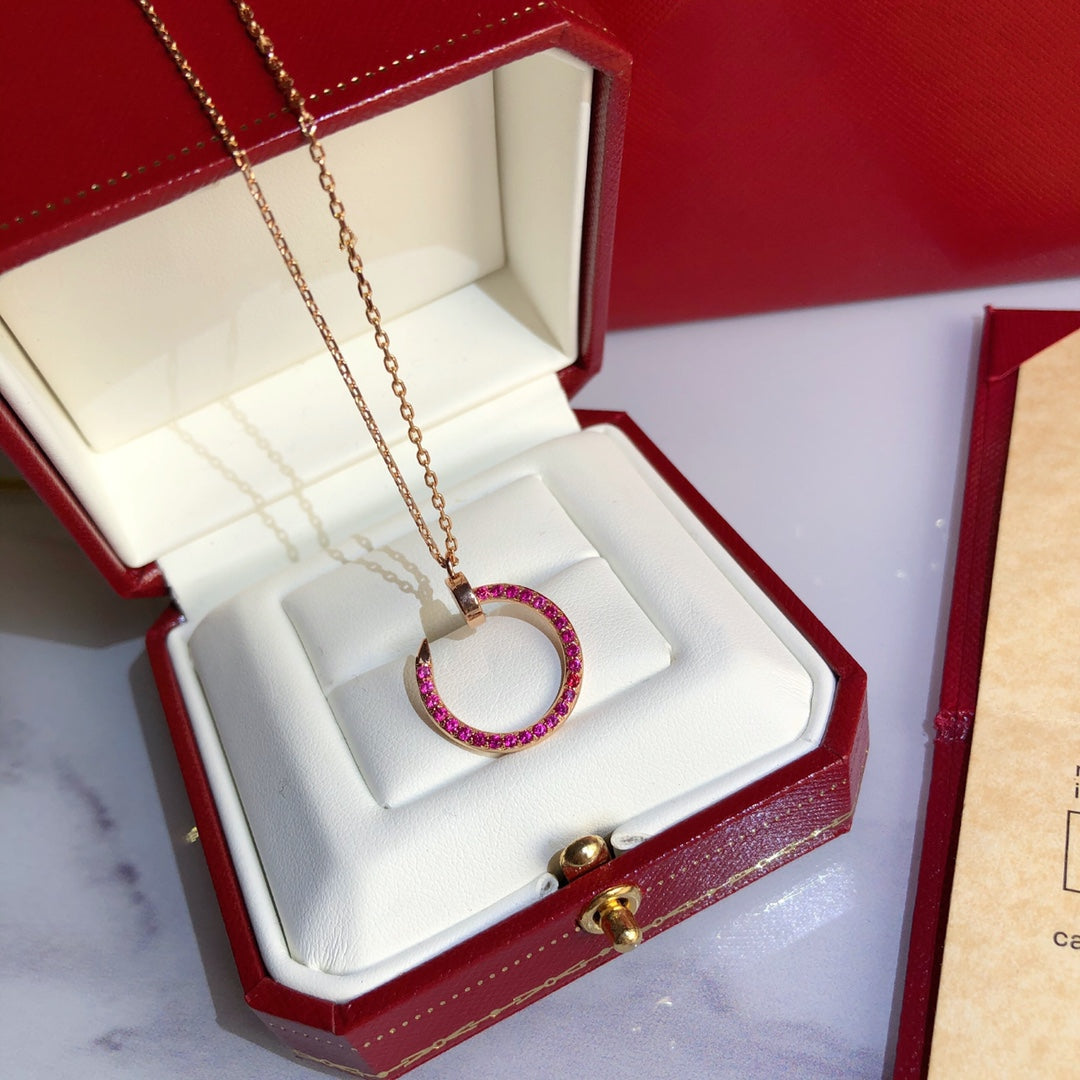 Mystic JUSTE NECKLACE GOLD RED DIAMONDS
