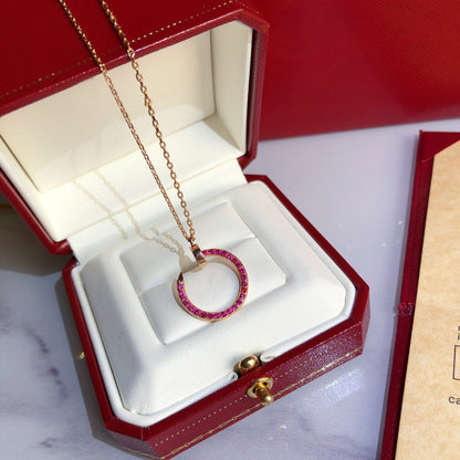 Mystic JUSTE NECKLACE GOLD RED DIAMONDS