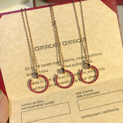 Mystic JUSTE NECKLACE GOLD RED DIAMONDS