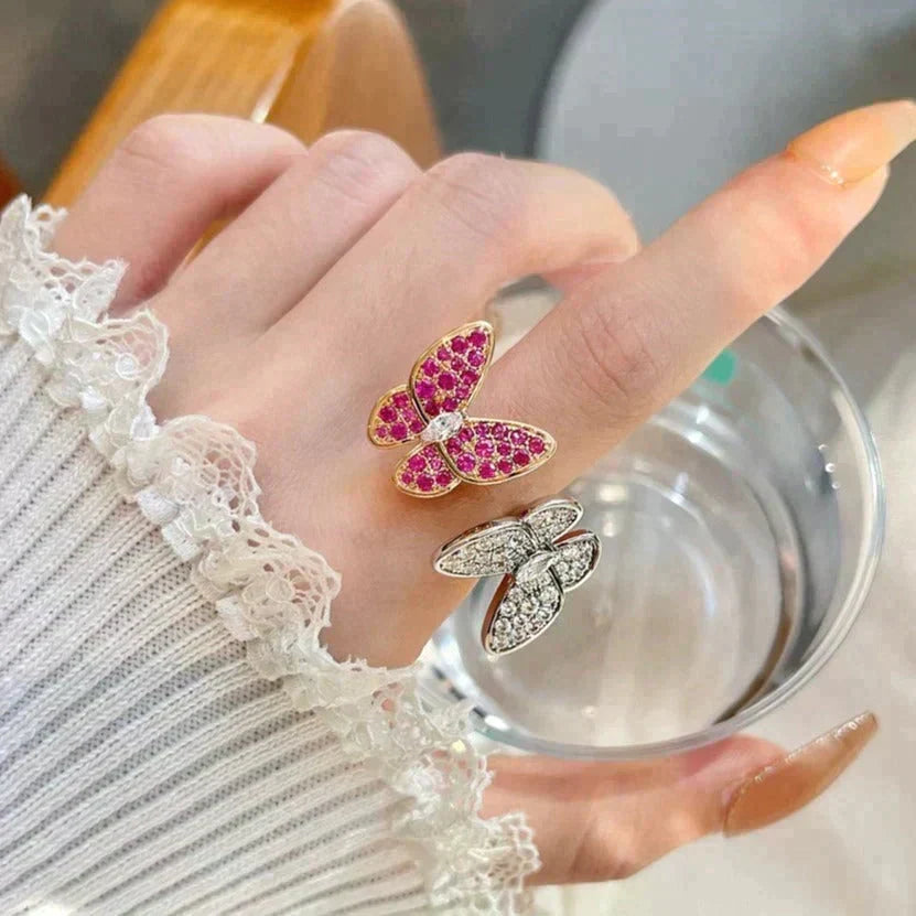 Mystic TWIN BUTTERFLY DIAMOND RING
