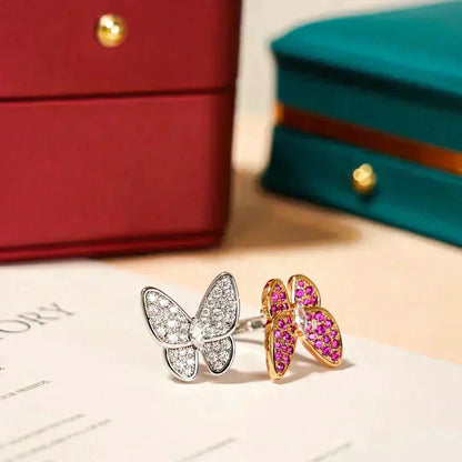 Mystic TWIN BUTTERFLY DIAMOND RING