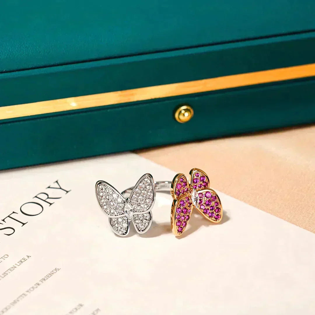 Mystic TWIN BUTTERFLY DIAMOND RING