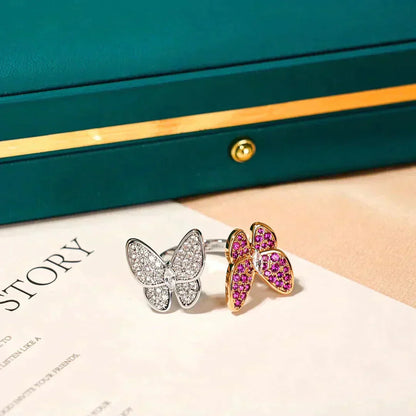 Mystic TWIN BUTTERFLY DIAMOND RING