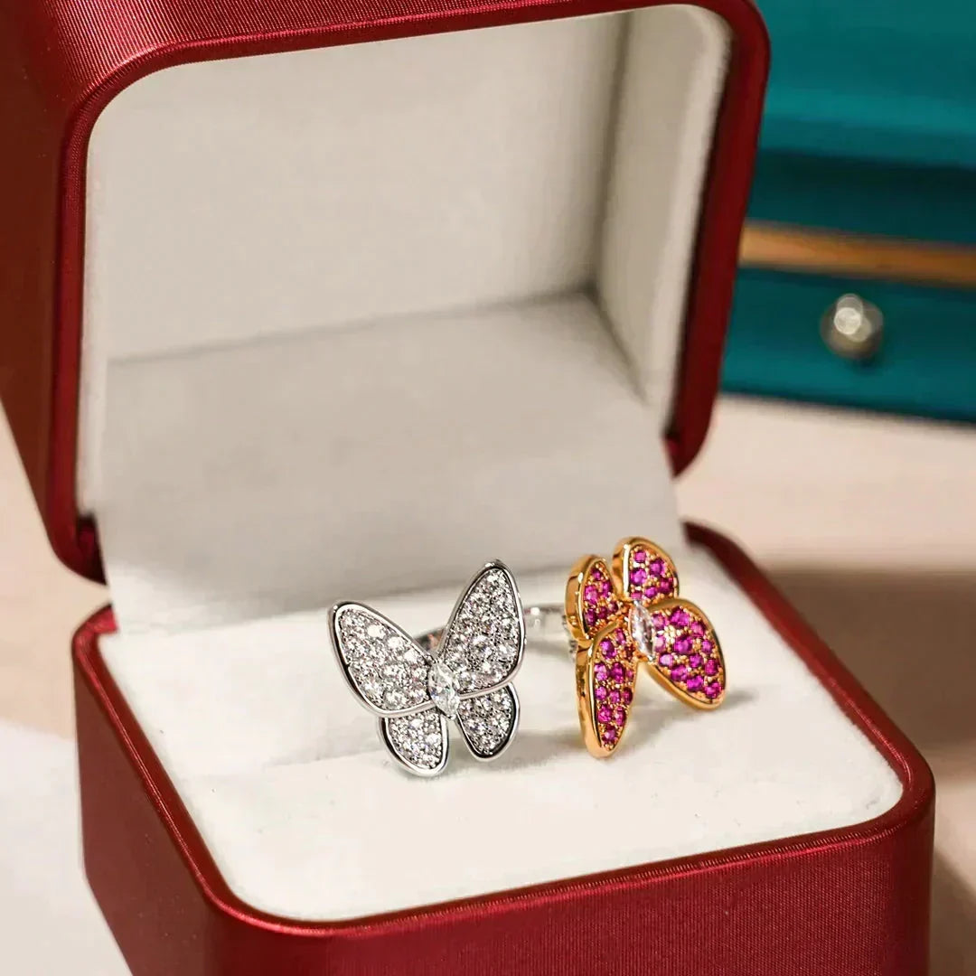 Mystic TWIN BUTTERFLY DIAMOND RING