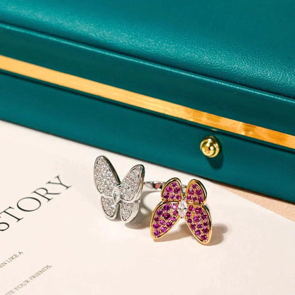 Mystic TWIN BUTTERFLY DIAMOND RING