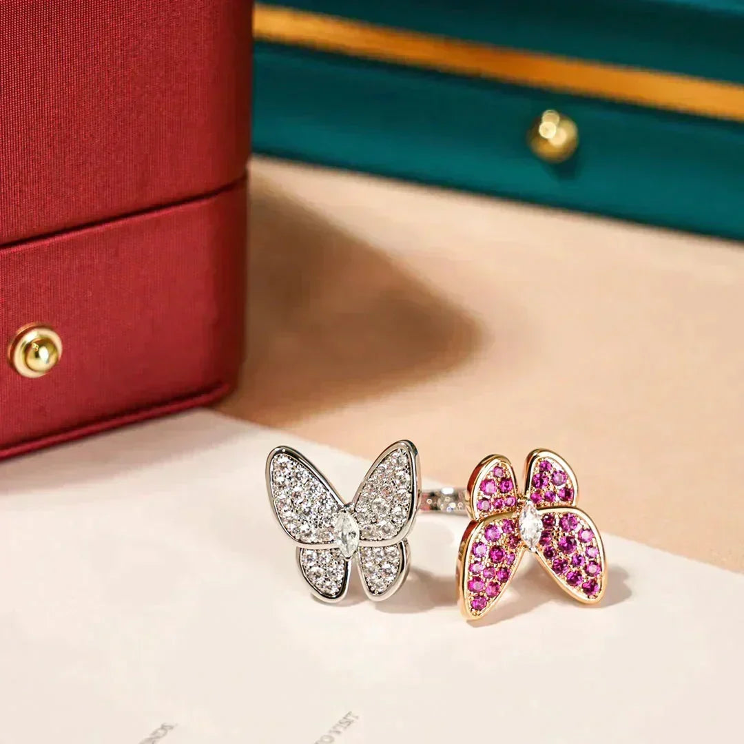 Mystic TWIN BUTTERFLY DIAMOND RING