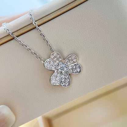 Mystic CLOVER DIAMOND NECKLACE SILVER
