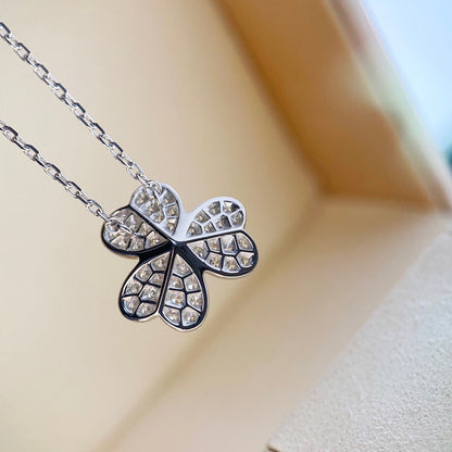 Mystic CLOVER DIAMOND NECKLACE SILVER