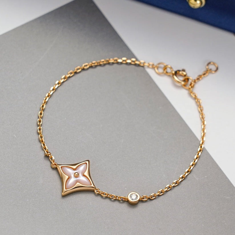Mystic STAR 1 DIAMOND PINK GOLD BRACELET