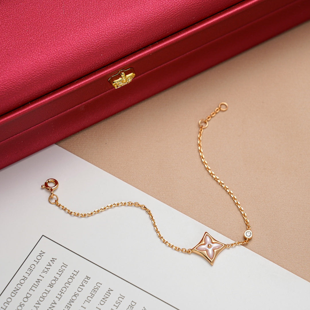 Mystic STAR 1 DIAMOND PINK GOLD BRACELET