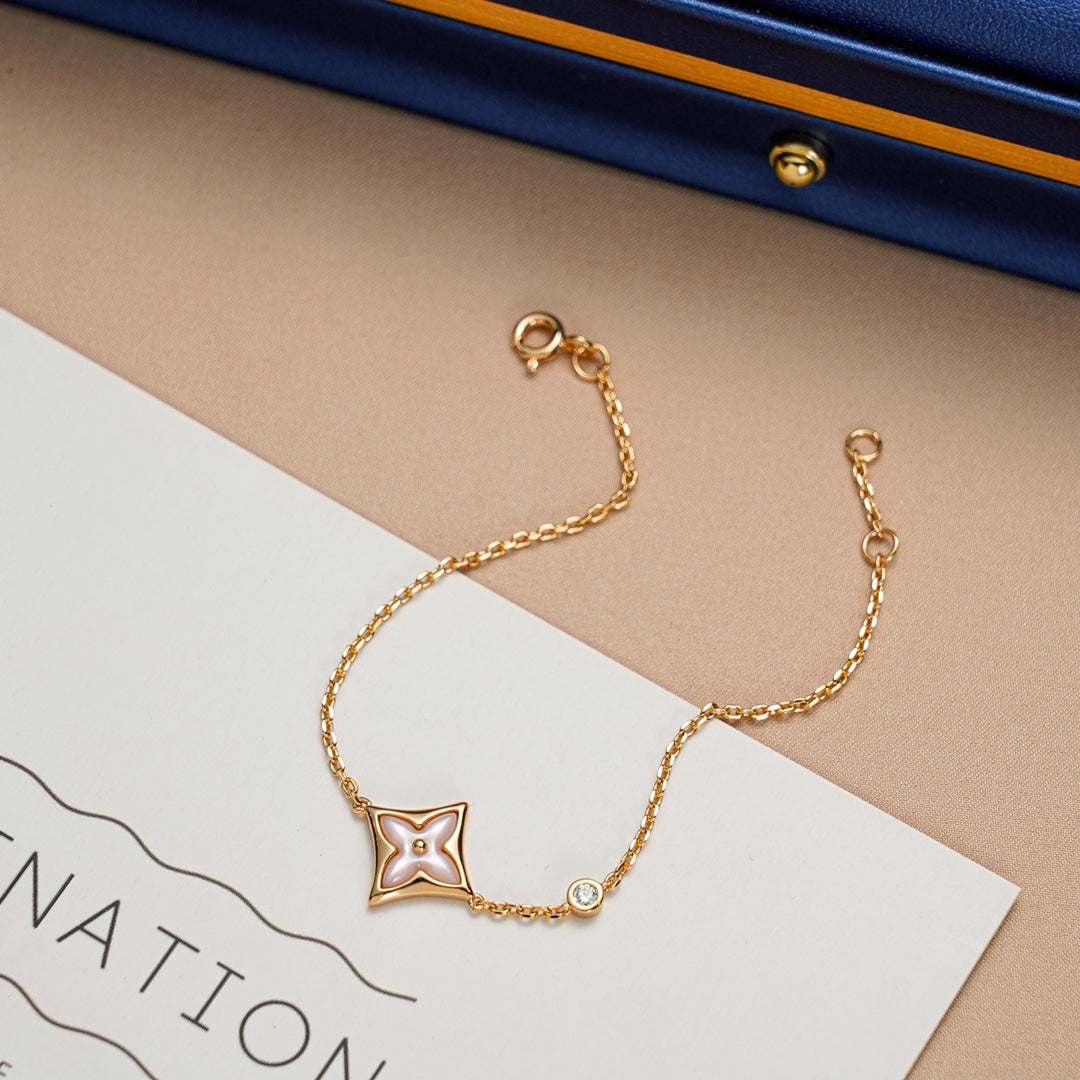 Mystic STAR 1 DIAMOND PINK GOLD BRACELET