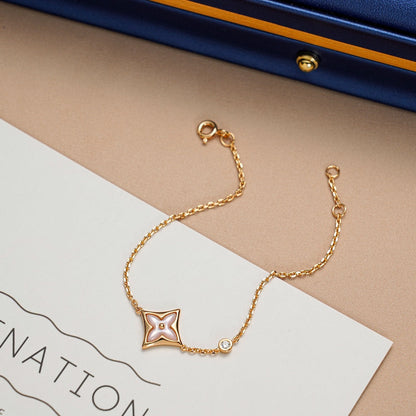 Mystic STAR 1 DIAMOND PINK GOLD BRACELET