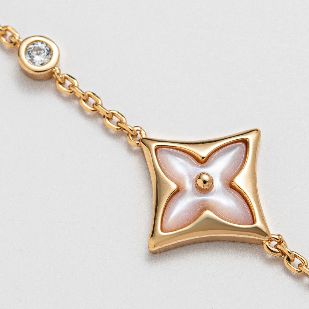 Mystic STAR 1 DIAMOND PINK GOLD BRACELET