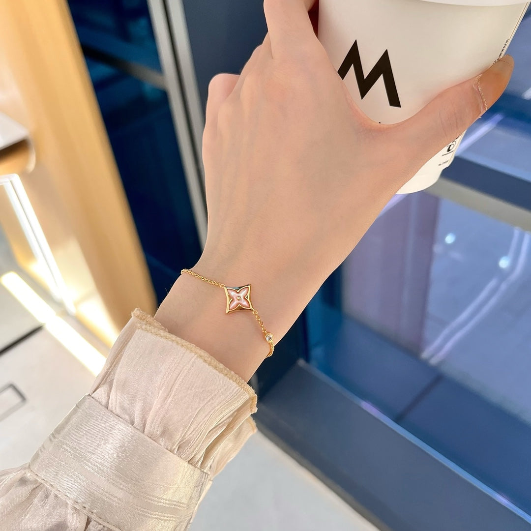 Mystic STAR 1 DIAMOND PINK GOLD BRACELET