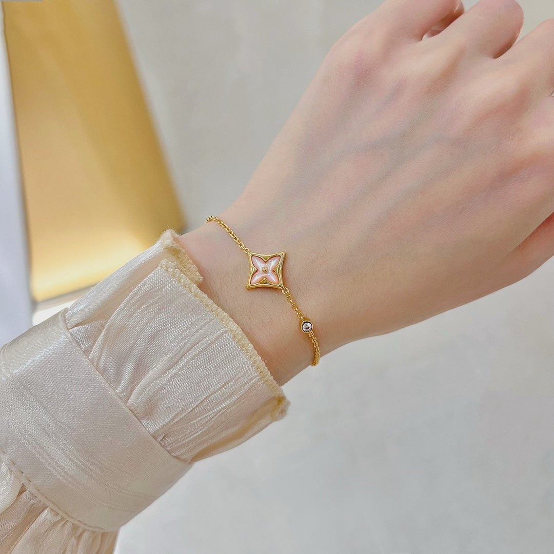 Mystic STAR 1 DIAMOND PINK GOLD BRACELET
