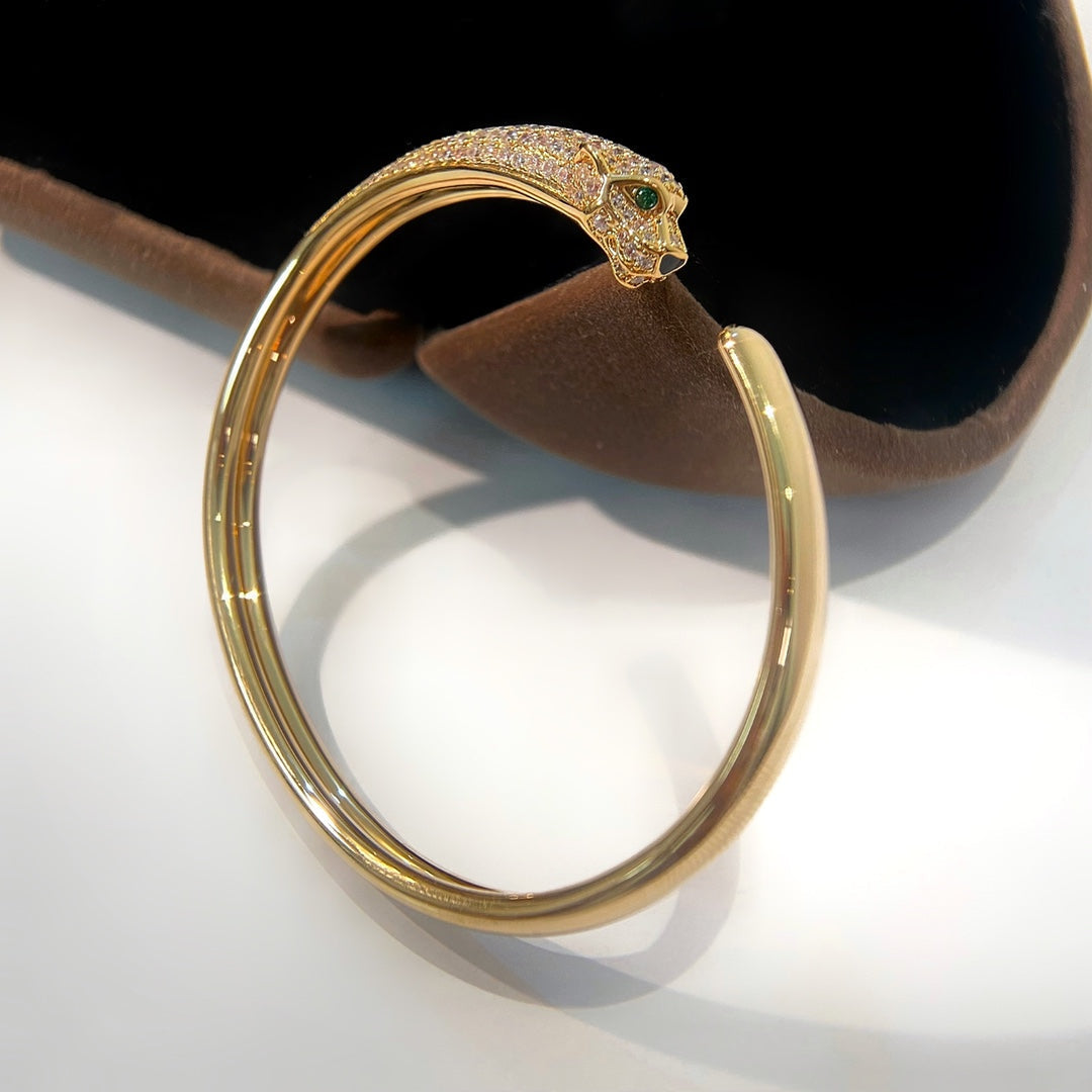 Mystic PANTHERE GOLD DIAMOND OPEN BRACELET