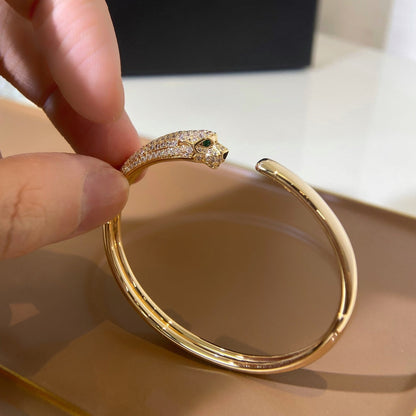 Mystic PANTHERE GOLD DIAMOND OPEN BRACELET